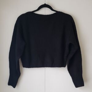 & Other Stories Black Cropped Sweater